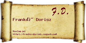 Frankó Dorisz névjegykártya